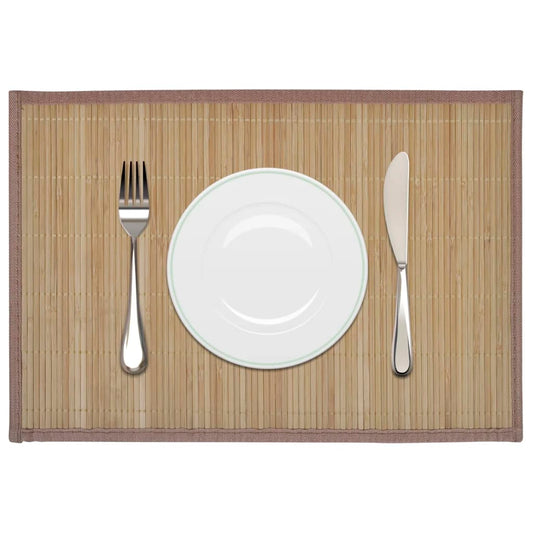 6 Bambus-Platzdeckchen 30 x 45 cm Braun - Pazzar.ch