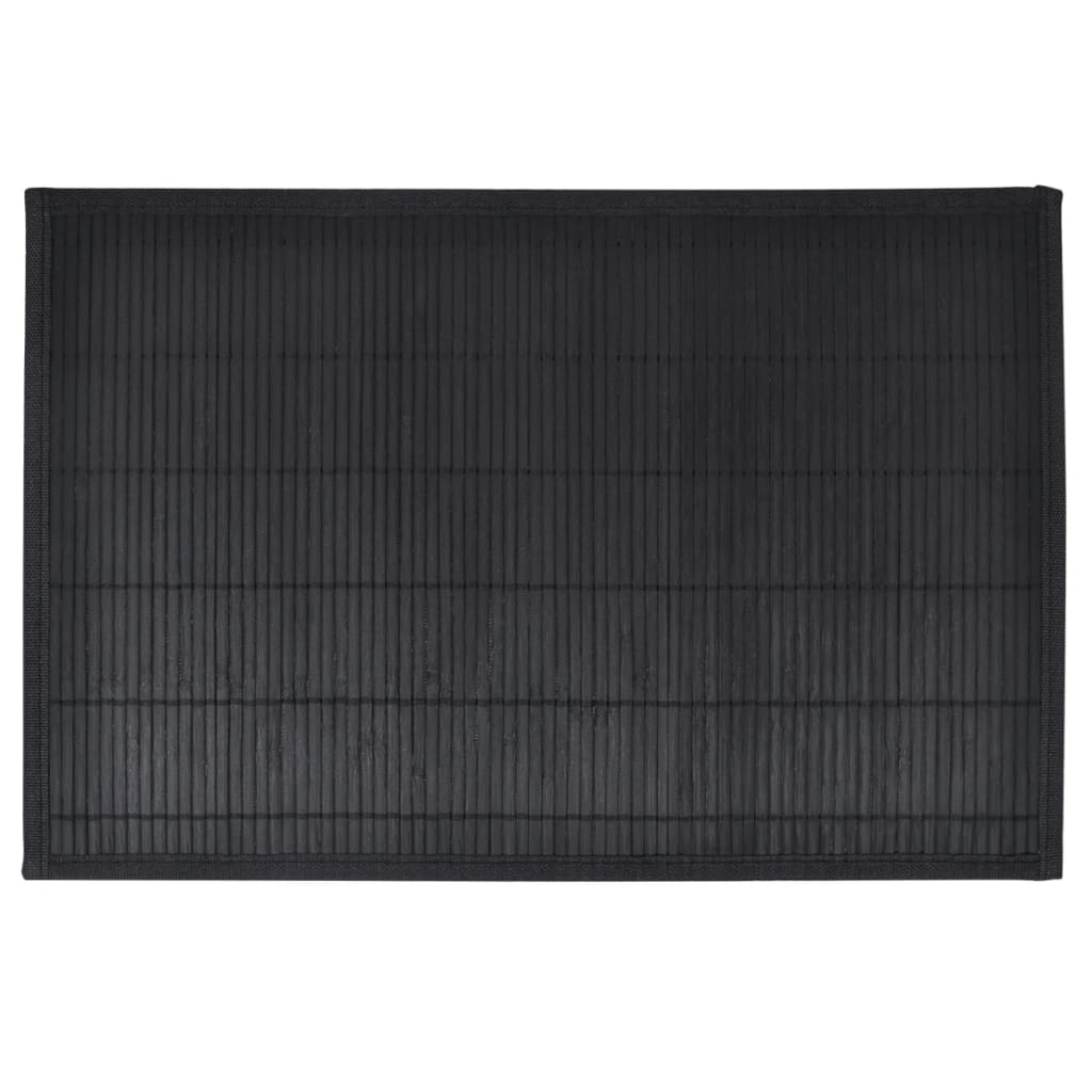 6 Bambus-Platzdeckchen 30 x 45 cm Schwarz - Pazzar.ch