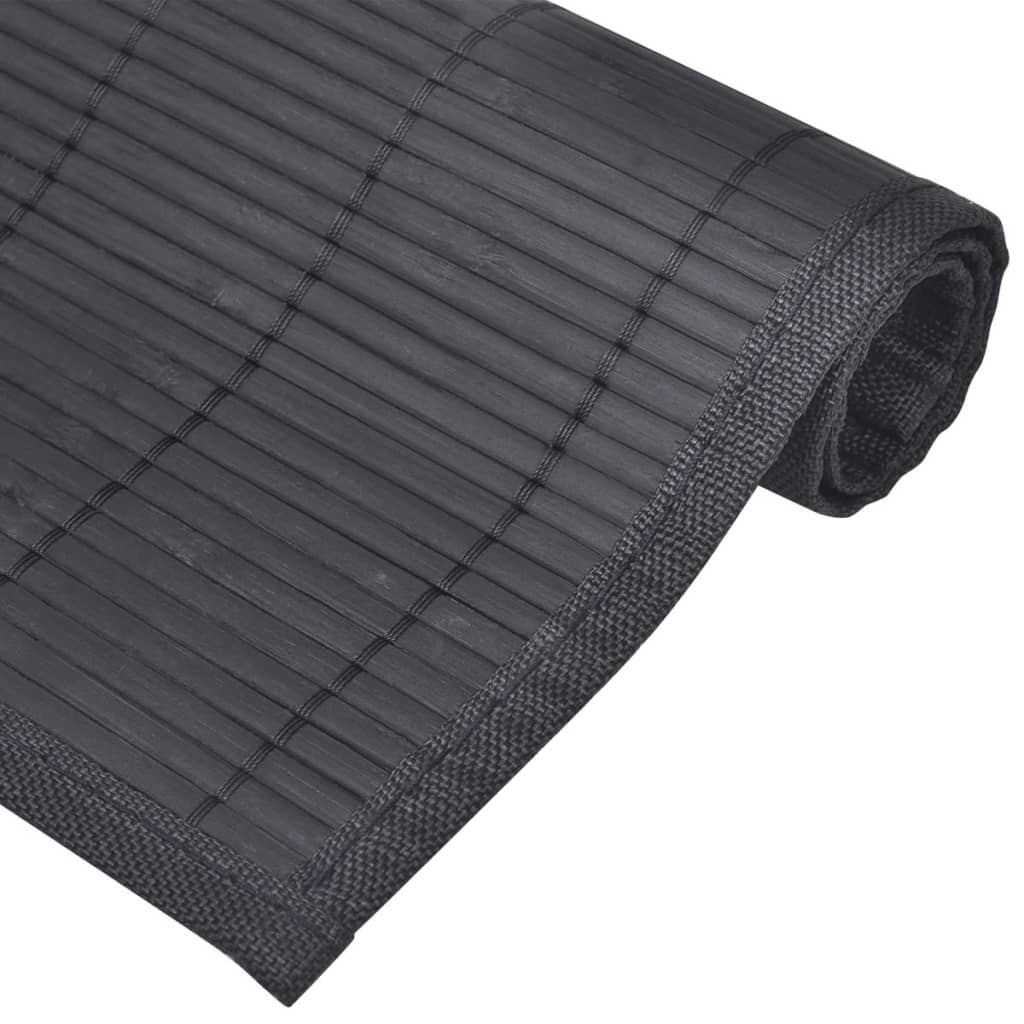6 Bambus-Platzdeckchen 30 x 45 cm Schwarz - Pazzar.ch