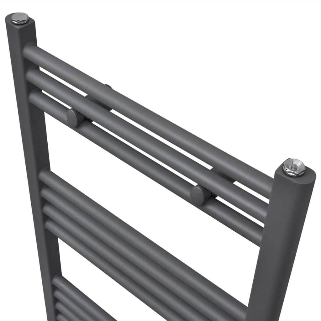 Handtuchheizkörper Warmwasser Gerade Grau 600x1160 mm - Pazzar.ch
