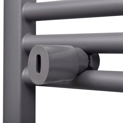 Handtuchheizkörper Warmwasser Gerade Grau 600x1160 mm - Pazzar.ch