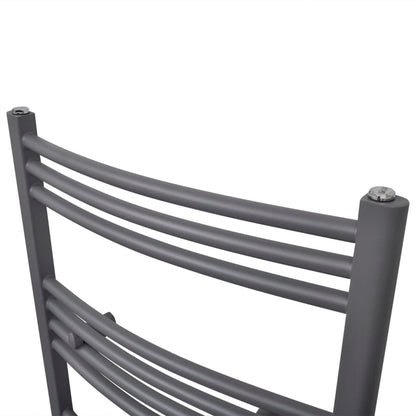 Handtuchheizkörper Warmwasser Gebogen Grau 480x480 mm - Pazzar.ch
