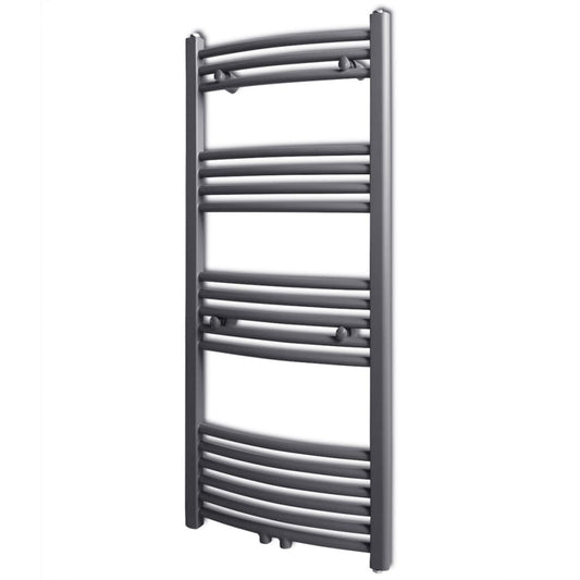 Handtuchheizkörper Warmwasser Gebogen Grau 500x1160 mm - Pazzar.ch
