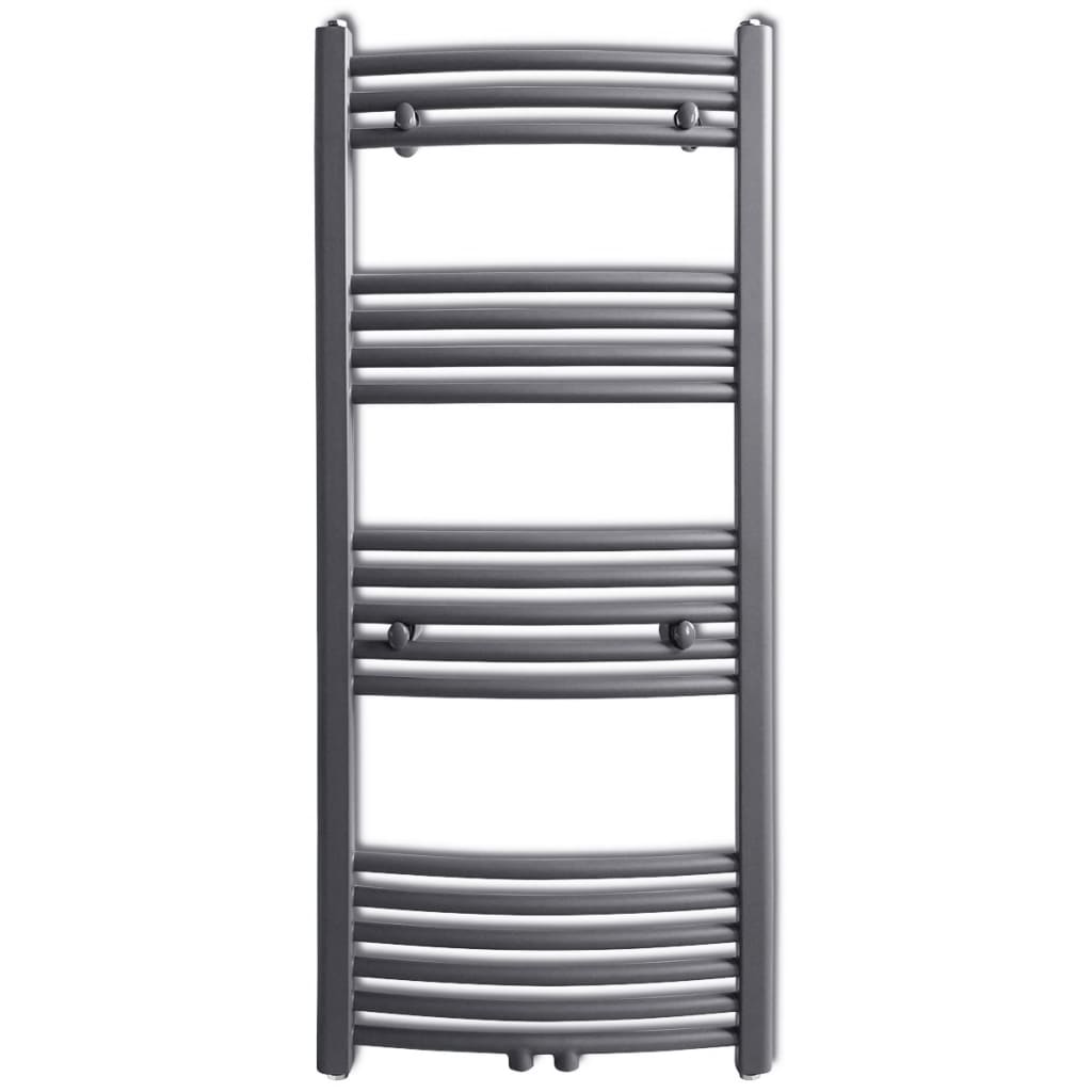 Handtuchheizkörper Warmwasser Gebogen Grau 500x1160 mm - Pazzar.ch
