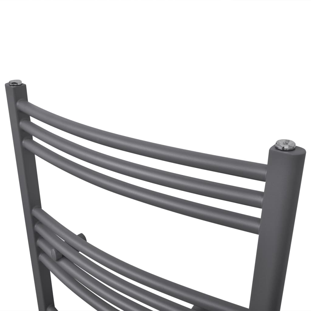 Handtuchheizkörper Warmwasser Gebogen Grau 500x1160 mm - Pazzar.ch