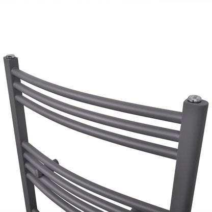Handtuchheizkörper Warmwasser Gebogen Grau 500x1160 mm - Pazzar.ch
