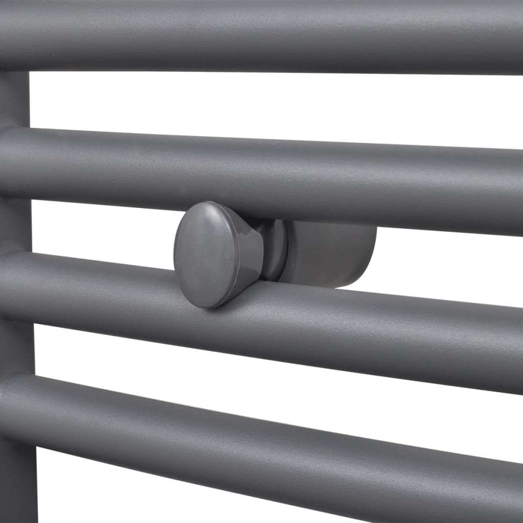 Handtuchheizkörper Warmwasser Gebogen Grau 500x1160 mm - Pazzar.ch