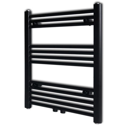 Handtuchheizkörper Warmwasser Gerade Schwarz 600x764 mm - Pazzar.ch