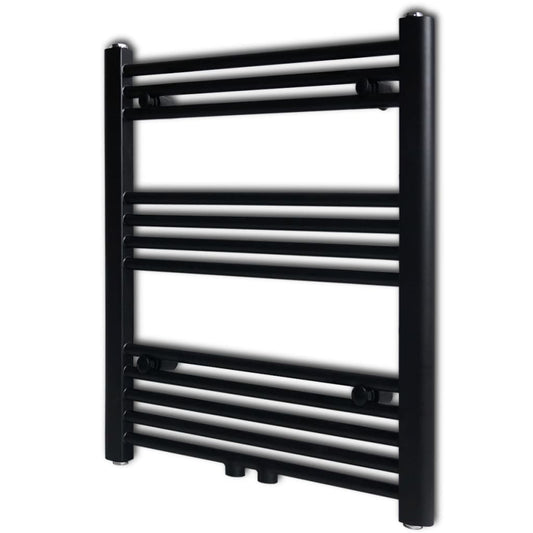 Handtuchheizkörper Warmwasser Gerade Schwarz 600x764 mm - Pazzar.ch