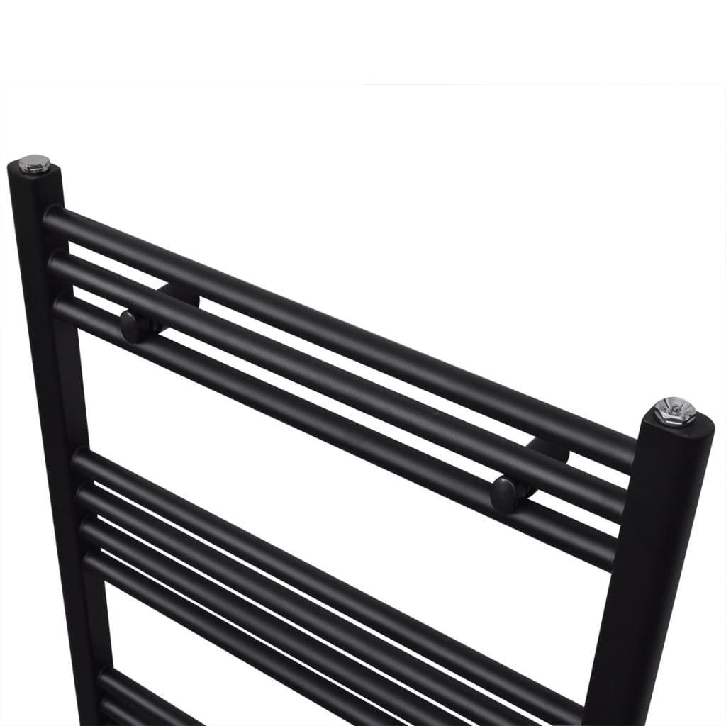 Handtuchheizkörper Warmwasser Gerade Schwarz 600x764 mm - Pazzar.ch