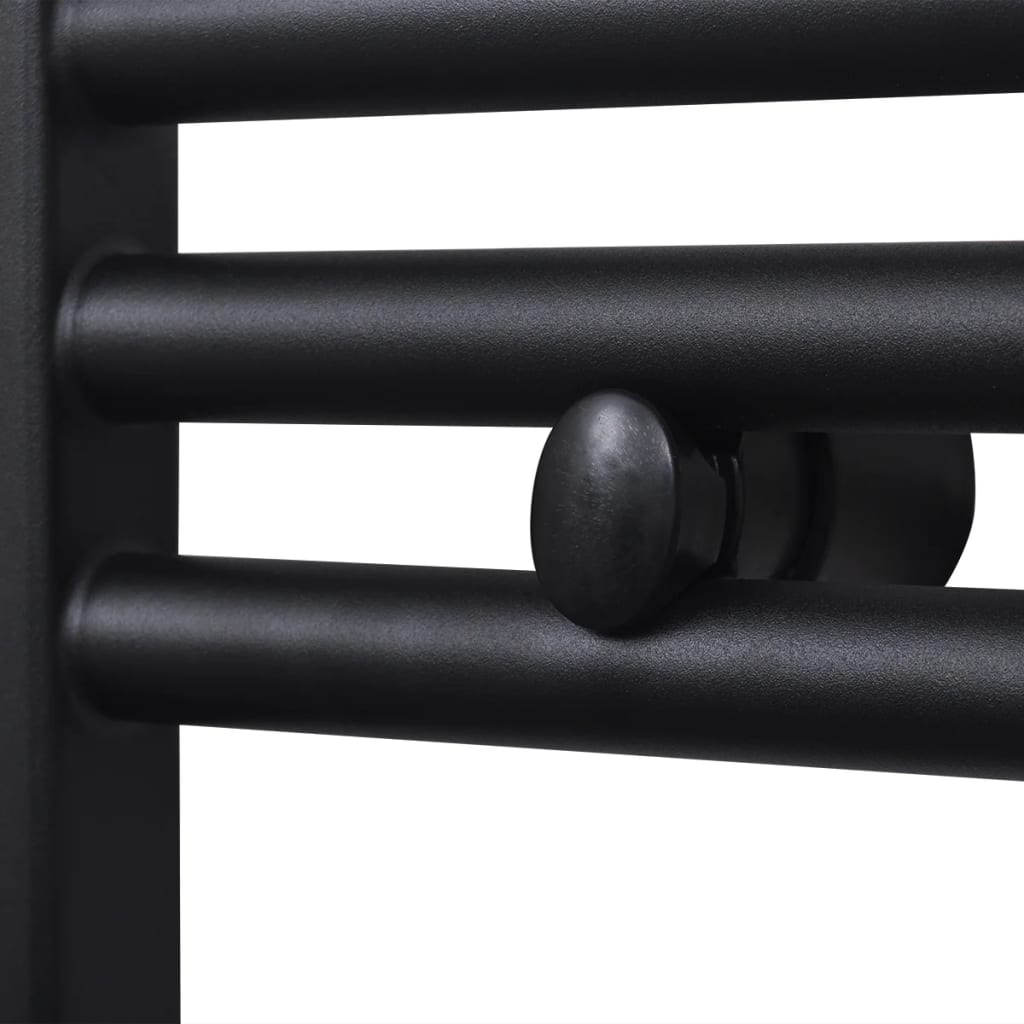 Handtuchheizkörper Warmwasser Gerade Schwarz 600x764 mm - Pazzar.ch