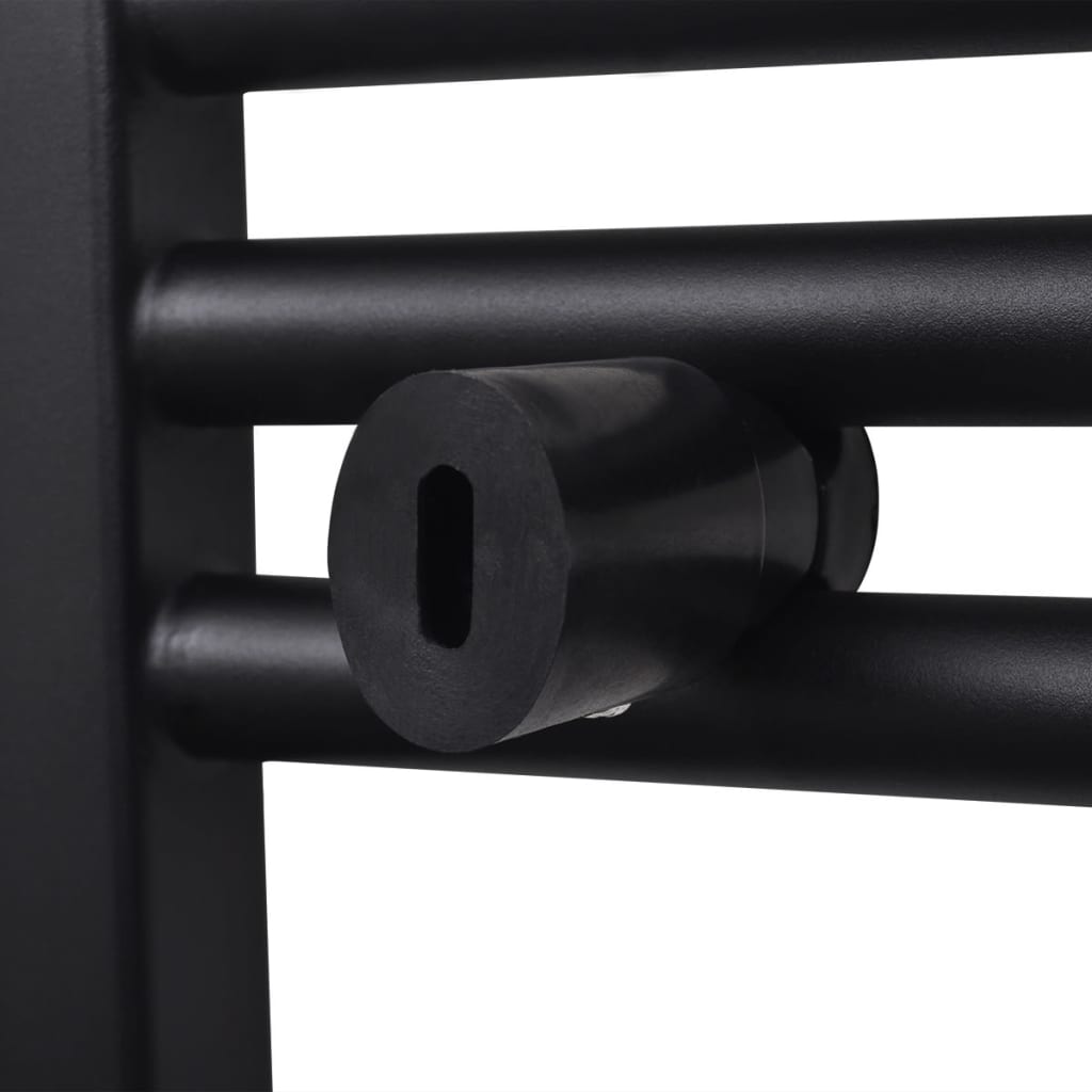 Handtuchheizkörper Warmwasser Gerade Schwarz 600x764 mm - Pazzar.ch
