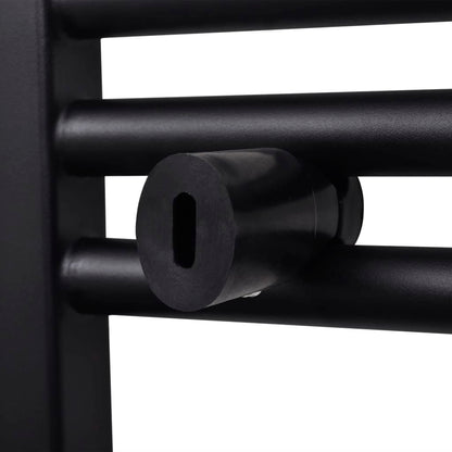 Handtuchheizkörper Warmwasser Gerade Schwarz 600x764 mm - Pazzar.ch