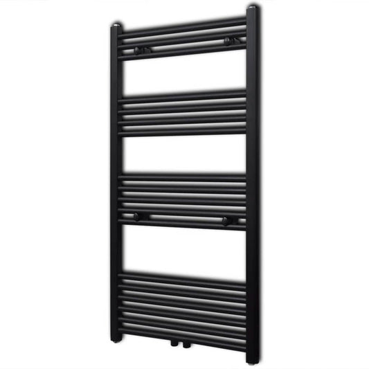 Handtuchheizkörper Warmwasser Gerade Schwarz 600x1160 mm - Pazzar.ch