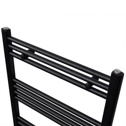 Handtuchheizkörper Warmwasser Gerade Schwarz 600x1160 mm - Pazzar.ch
