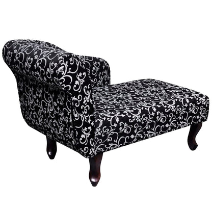 Chaiselongue Schwarz und Weiß Stoff - Pazzar.ch