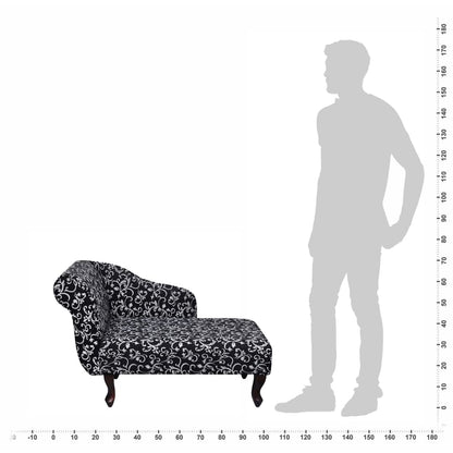 Chaiselongue Schwarz und Weiß Stoff - Pazzar.ch