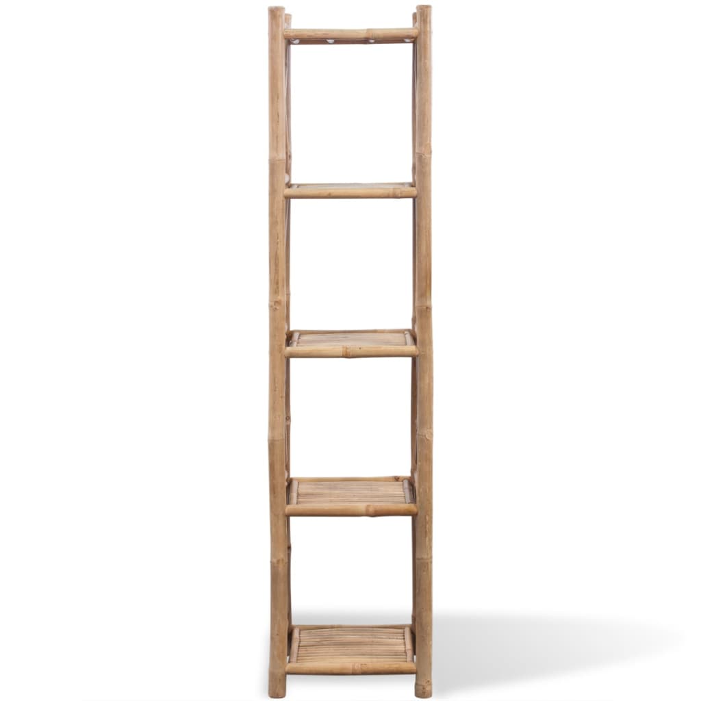 Bambus Regal 5-etagig viereckig - Pazzar.ch