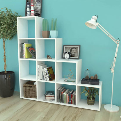 Treppenregal Bücherregal 142 cm Weiß - Pazzar.ch
