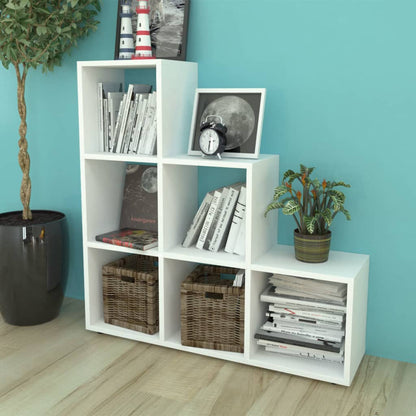 Treppenregal Bücherregal 107 cm Weiß - Pazzar.ch