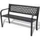 Gartenbank 118 cm Stahl Schwarz