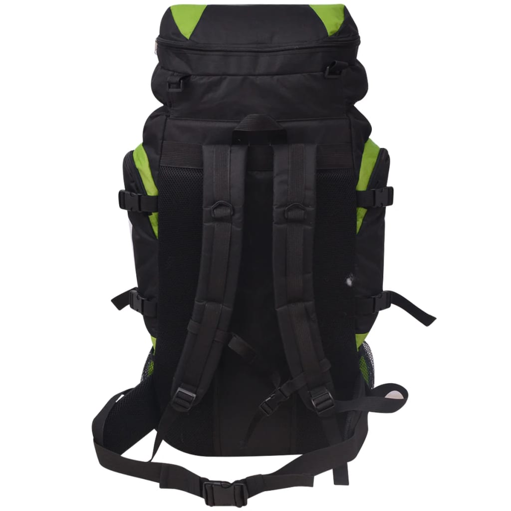Wanderrucksack XXL 75 L Schwarz und Grün
