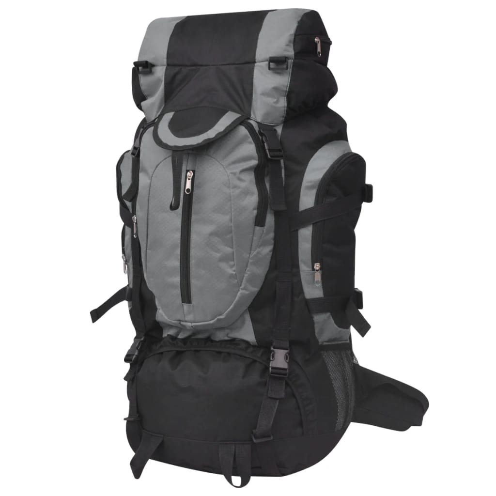 Wanderrucksack XXL 75 L Schwarz und Grau