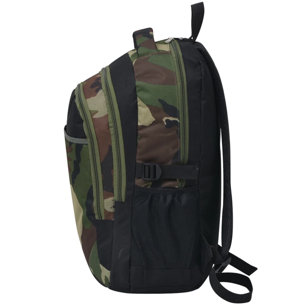 Schulrucksack 40 L Schwarz und Tarnfarbe - Pazzar.ch