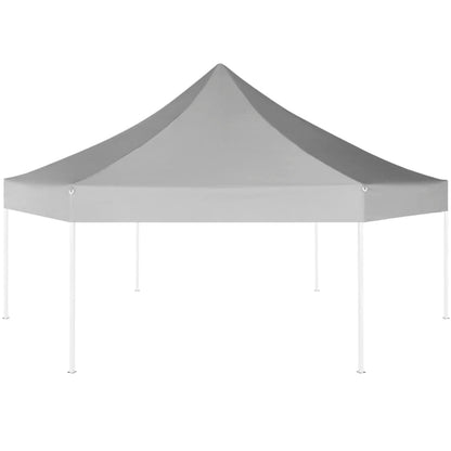 Pop-Up-Partyzelt Hexagonal Faltbar Grau 3,6x3,1 m - Pazzar.ch