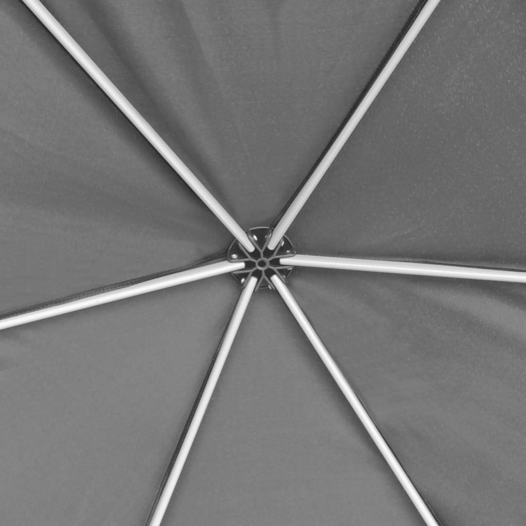 Hexagonal Pop-Up Zelt mit 6 Seitenwänden Grau 3,6x3,1 m - Pazzar.ch