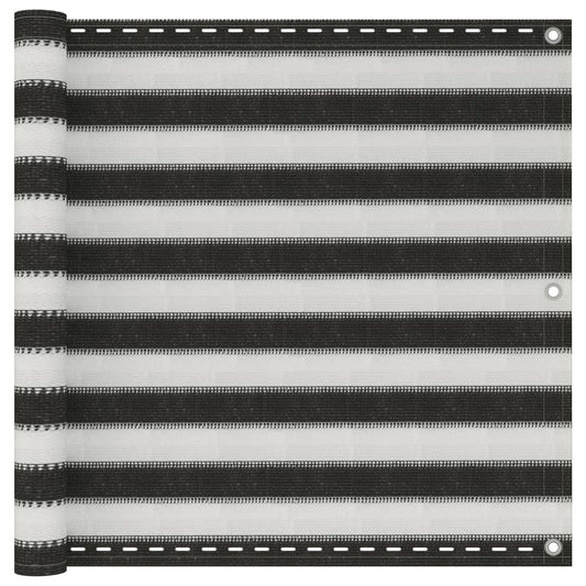 Balkonsichtschutz HDPE 90x400 cm anthrazit und weiß - Pazzar.ch