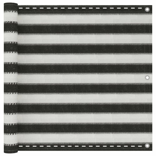 Balkonsichtschutz HDPE 90x600 cm anthrazit und weiß - Pazzar.ch