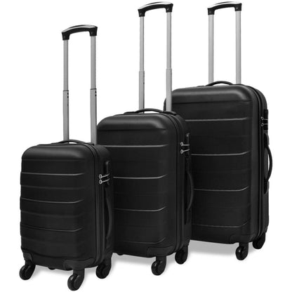 3-tlg. Hartschalenkoffer-Set Schwarz 45,5/55/66 cm - Pazzar.ch