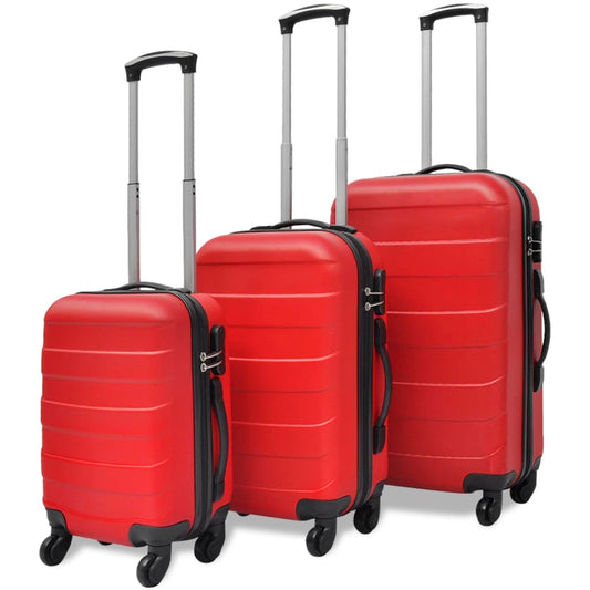 3-tlg. Hartschalenkoffer-Set Rot 45,5/55/66 cm - Pazzar.ch