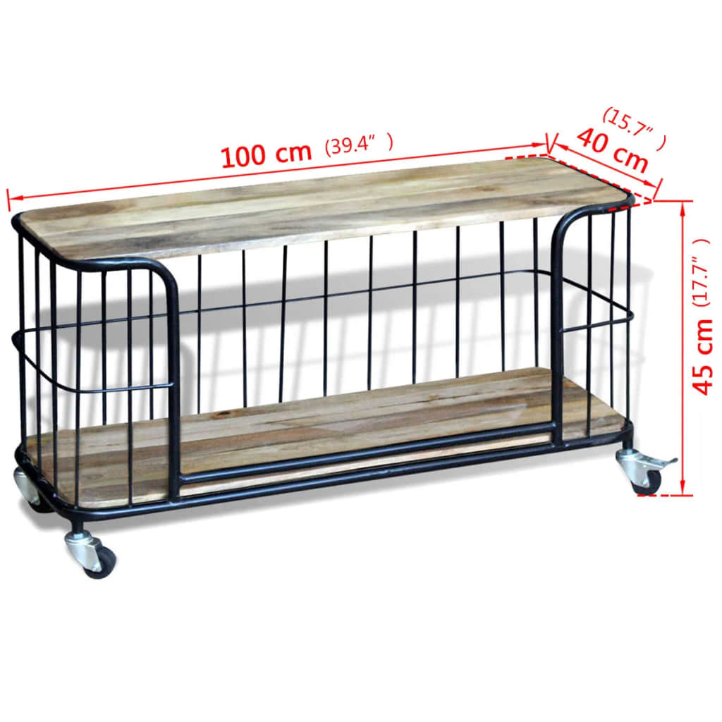 TV-Schrank Mangoholz Massiv 100x40x45 cm - Pazzar.ch