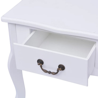 Nachttische Zwei Stk. Weiß MDF - Pazzar.ch