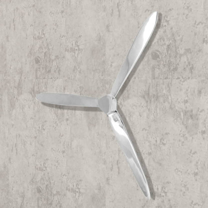 Wanddekoration Propeller Silbern 70cm Aluminium - Pazzar.ch