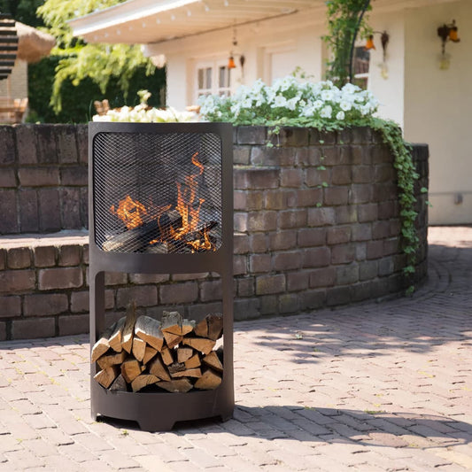 RedFire Feuerkorb Buffalo 44 x 90 cm Stahl Mattschwarz - Pazzar.ch