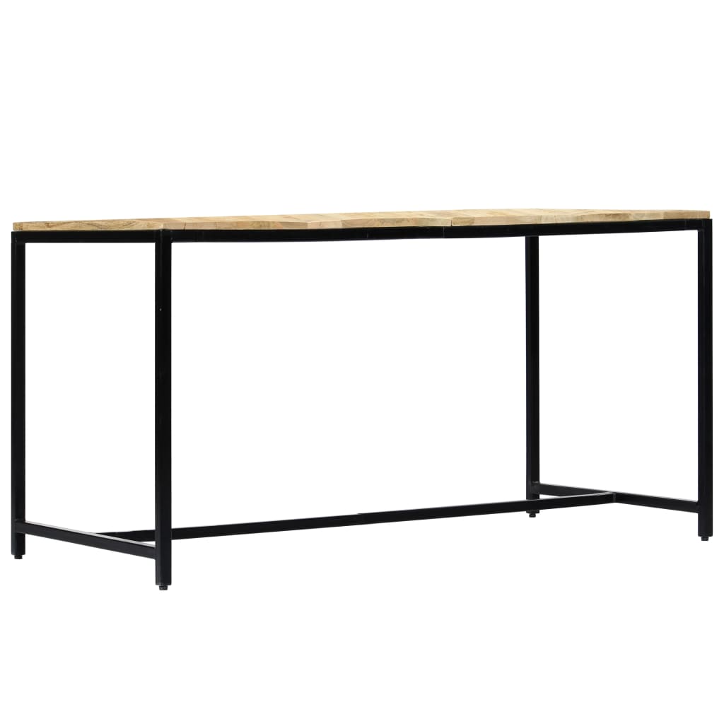 Esstisch 140 x 70 x 75 cm Massives Raues Mangoholz - Pazzar.ch