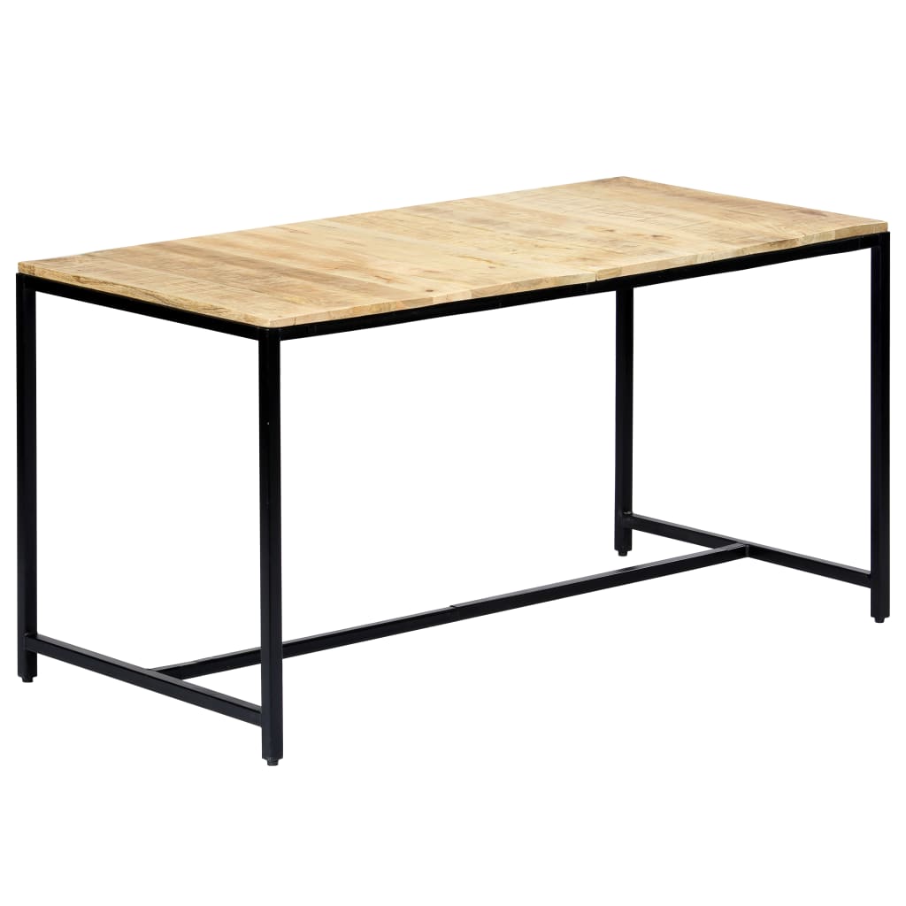 Esstisch 140 x 70 x 75 cm Massives Raues Mangoholz - Pazzar.ch