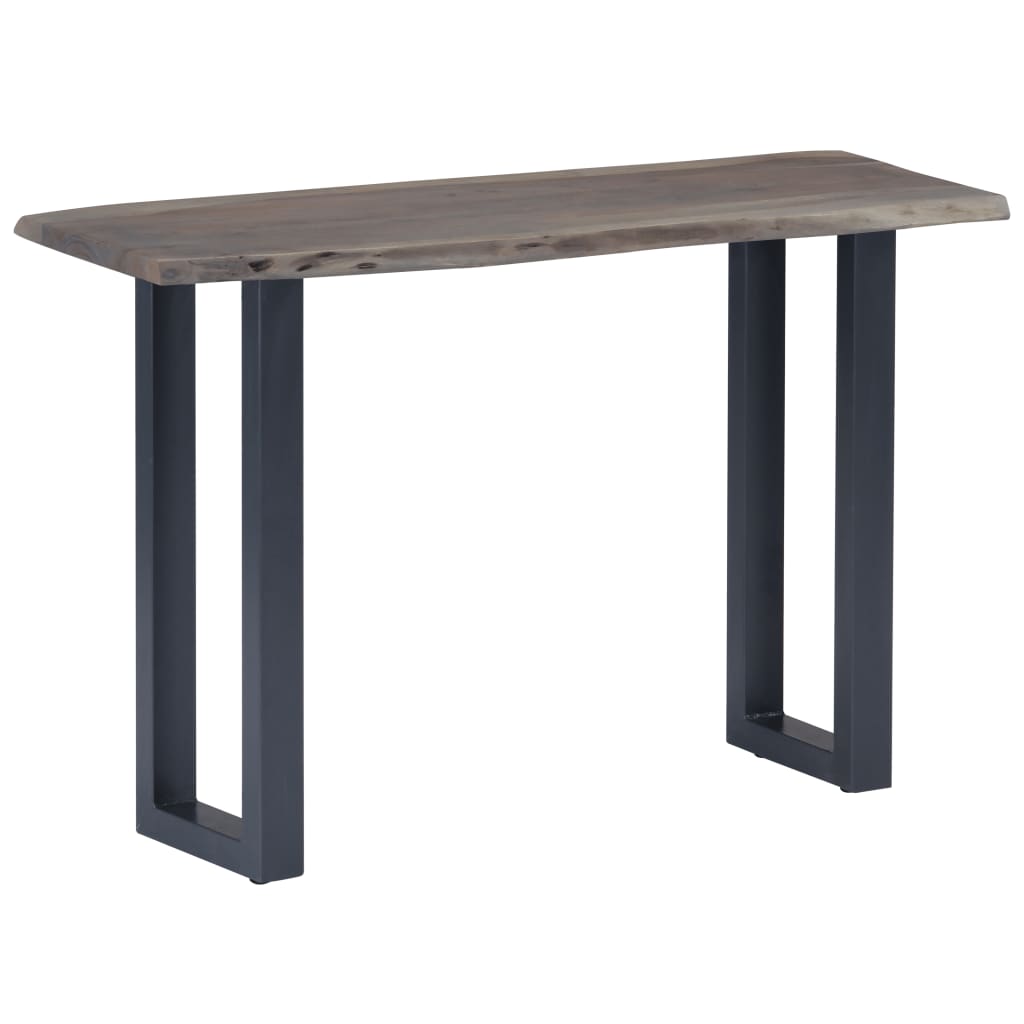 Konsolentisch Grau 115 x 35 x 76 cm Massivholz Akazie und Eisen - Pazzar.ch