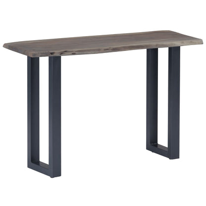 Konsolentisch Grau 115 x 35 x 76 cm Massivholz Akazie und Eisen - Pazzar.ch