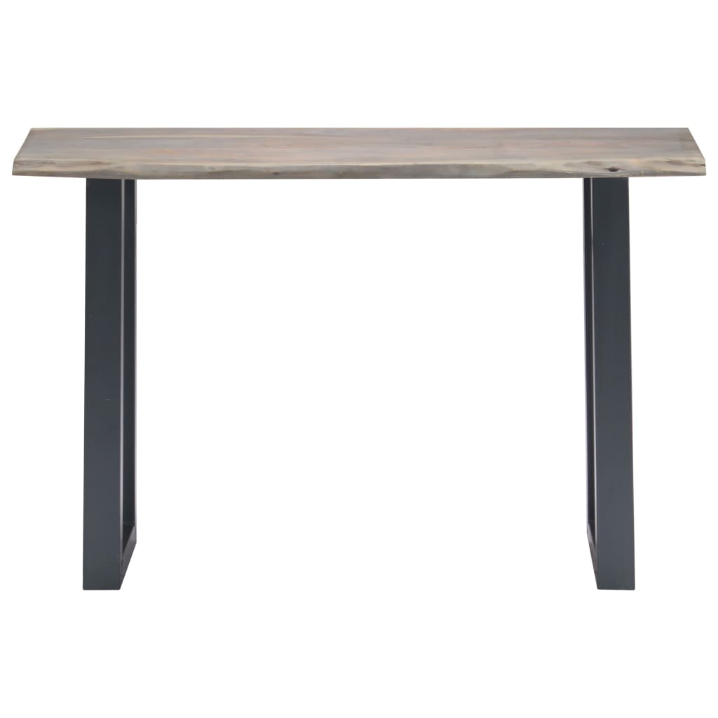 Konsolentisch Grau 115 x 35 x 76 cm Massivholz Akazie und Eisen - Pazzar.ch