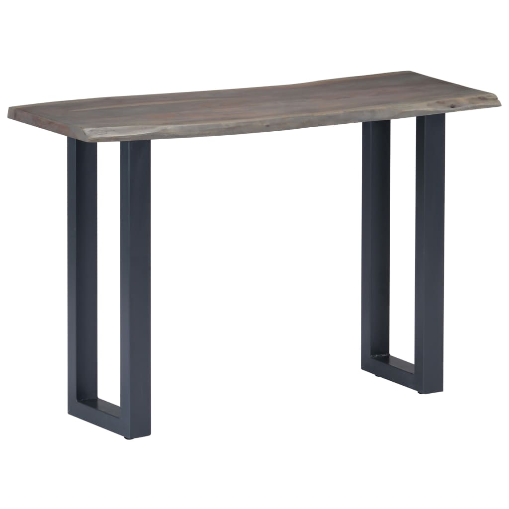 Konsolentisch Grau 115 x 35 x 76 cm Massivholz Akazie und Eisen - Pazzar.ch