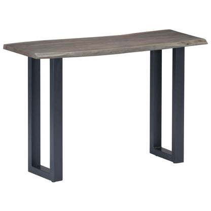 Konsolentisch Grau 115 x 35 x 76 cm Massivholz Akazie und Eisen - Pazzar.ch