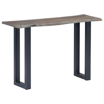 Konsolentisch Grau 115 x 35 x 76 cm Massivholz Akazie und Eisen - Pazzar.ch
