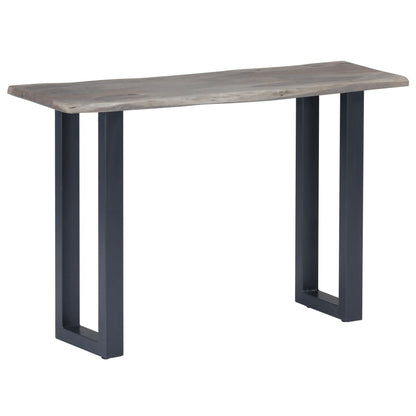 Konsolentisch Grau 115 x 35 x 76 cm Massivholz Akazie und Eisen - Pazzar.ch