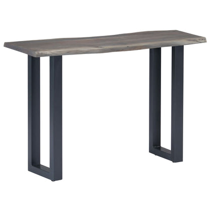 Konsolentisch Grau 115 x 35 x 76 cm Massivholz Akazie und Eisen - Pazzar.ch