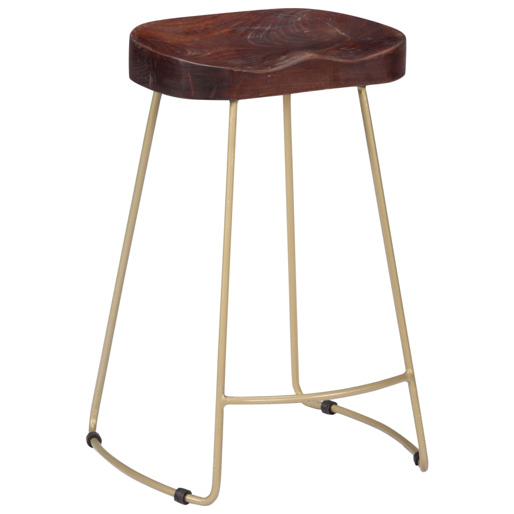 Gavin Barhocker 2 Stk. Massivholz Mango - Pazzar.ch