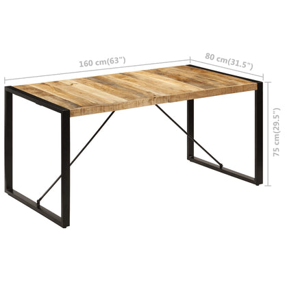 Esstisch 160 x 80 x 75 cm Mangoholz Massiv - Pazzar.ch